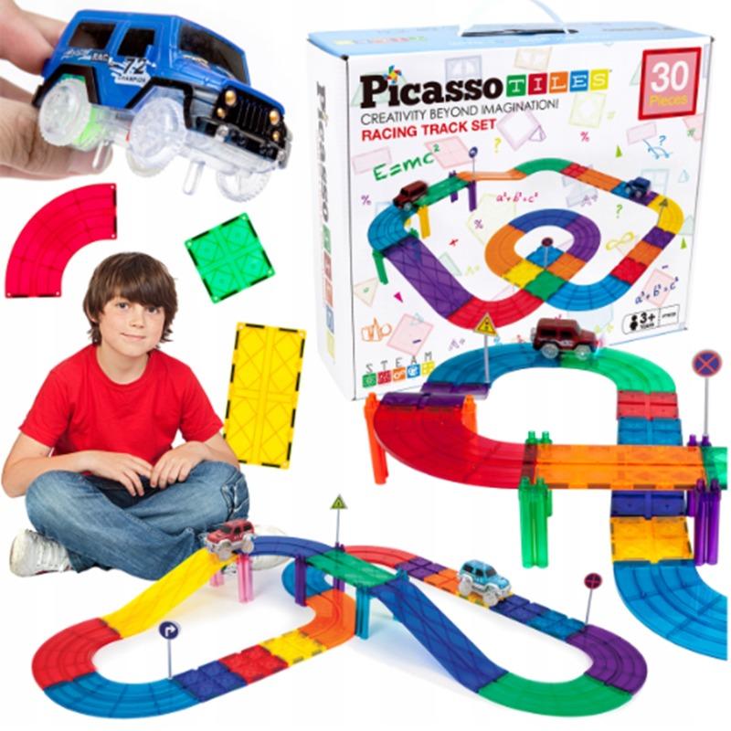 Picasso Tiles Magnetic Picasso Race Track - 30 Pieces