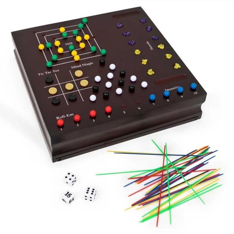 سبين ماستر - مجموعة لعب شطرنج كلاس فاميلي 10 ألعاب باللون الأزرق