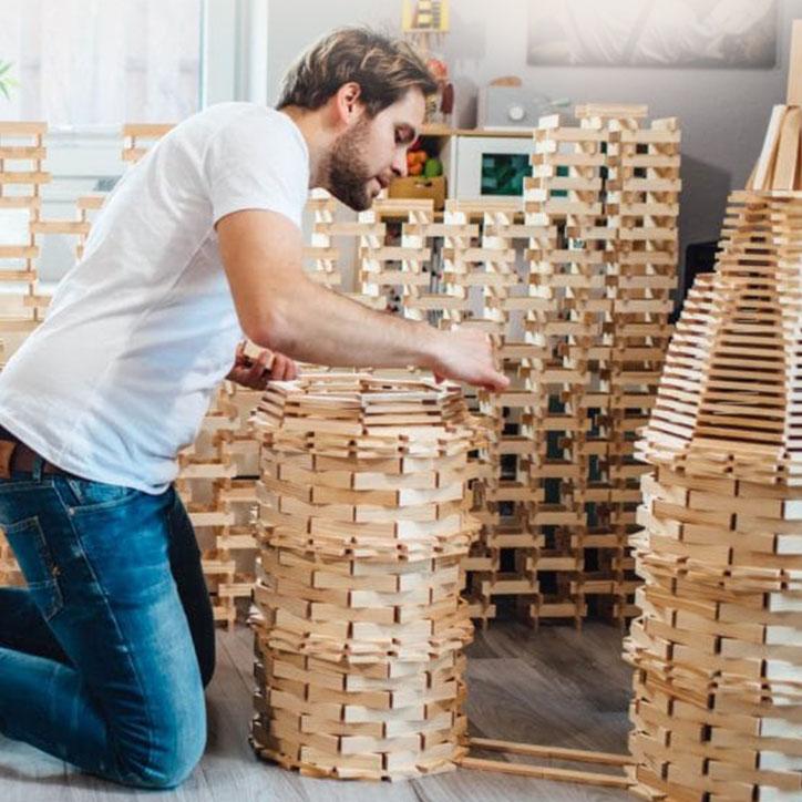 ميدير - كتل البناء الخشبية