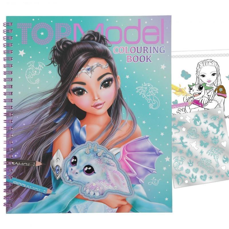 TopModel Coloring Book With Sequins Dragon Love
