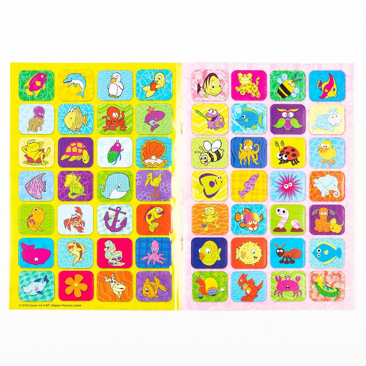 كرايولا - كتاب تلوين مع ستيكرات تصميم ضفدع