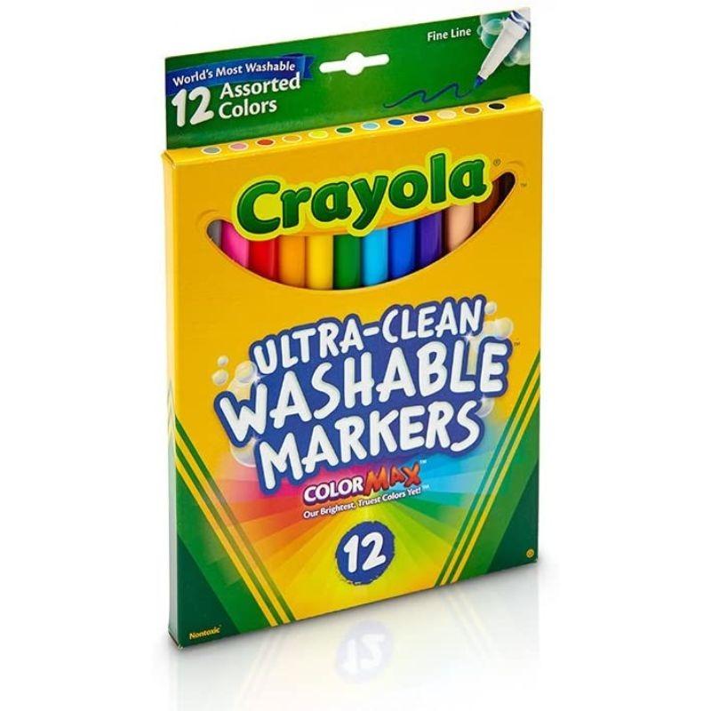 Crayola Washable Ultra Fineliner Felt-Masters -12 Colors