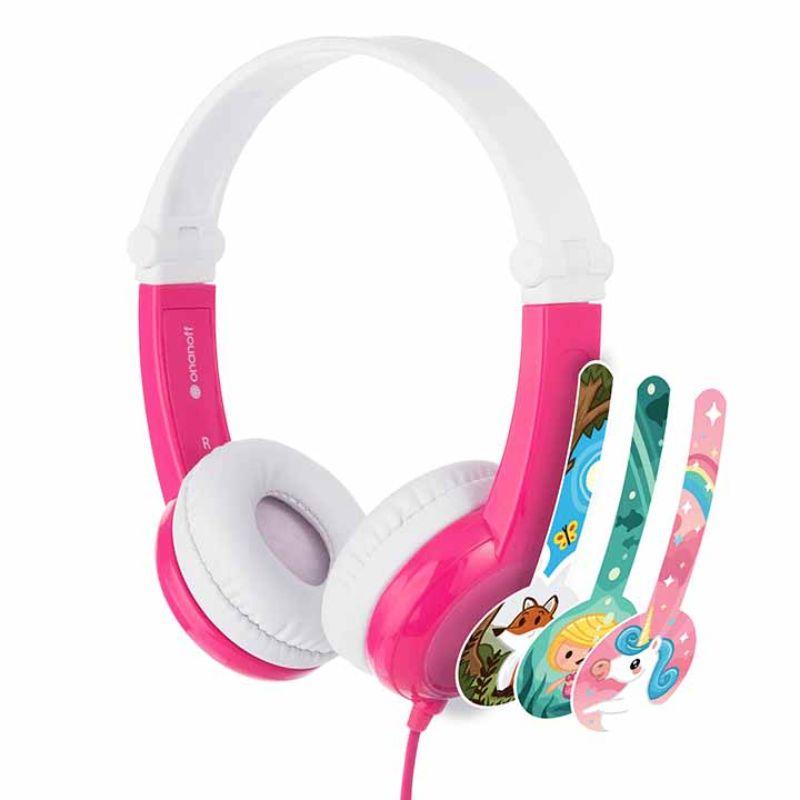 BuddyPhones - Connect On-Ear Wired Headphones - Pink