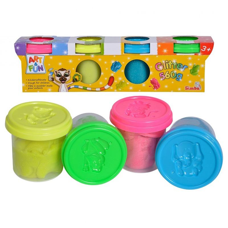 سيمبا - آرت اند فان مجموعة صلصال جليتر 4 لون