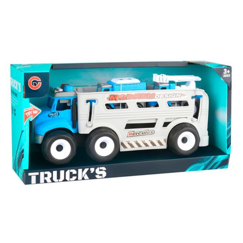 شاحنة الشرطة الموسيقية - لون أزرق ورمادي