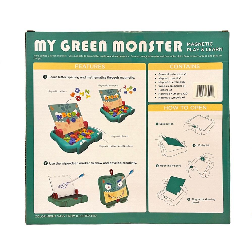 صندوق تعلم الحروف والأرقام بتصميم الوحش