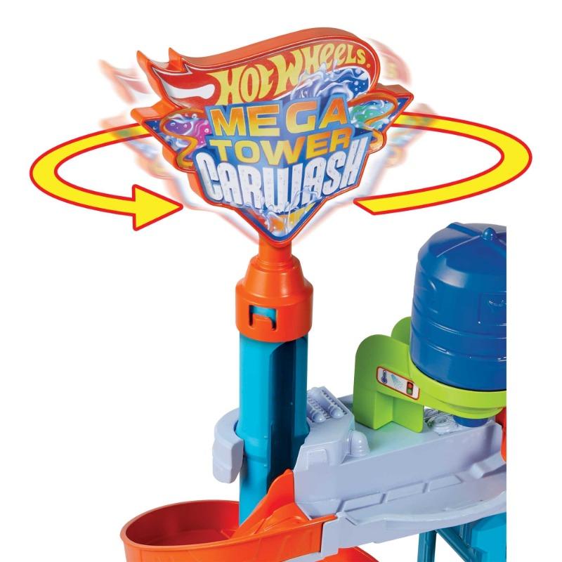 Hot Wheels Mega Tower Car Wash Playset