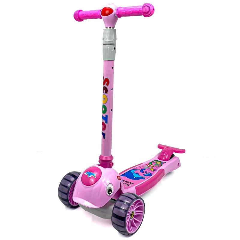 Foldable Kids Three Wheel Scooter with Light