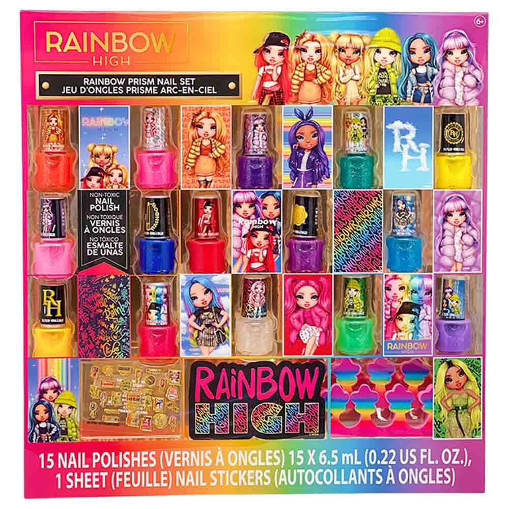 Rainbow High Nail Polish-Makeup 15 Pcs Set