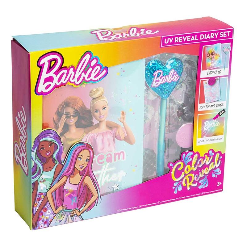 باربي - مجموعة مذكرات باربي مع قلم الأشعة فوق البنفسجية