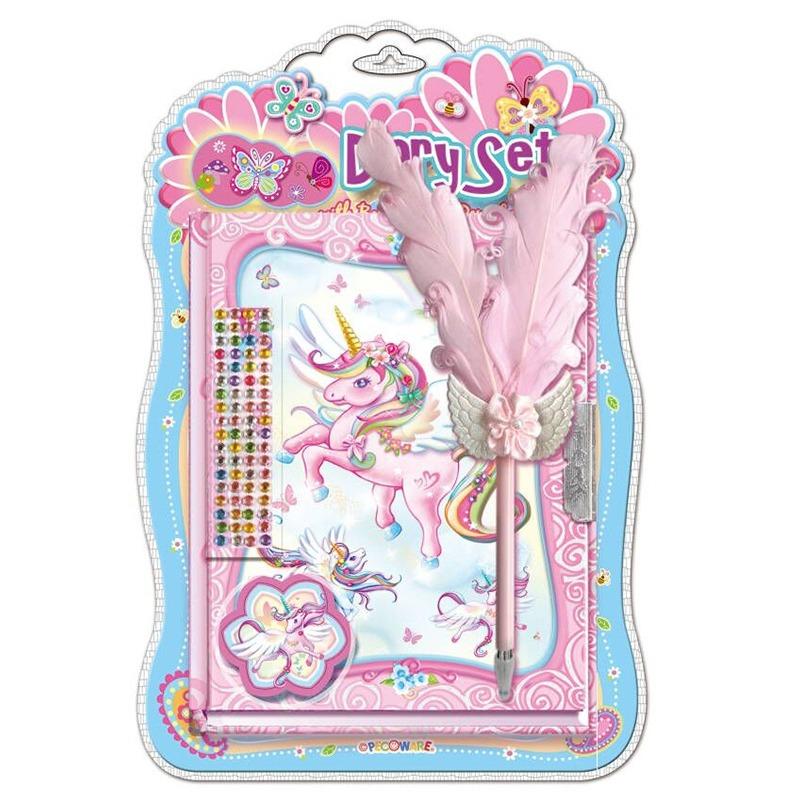 Diary Set With Pen - Unicorn