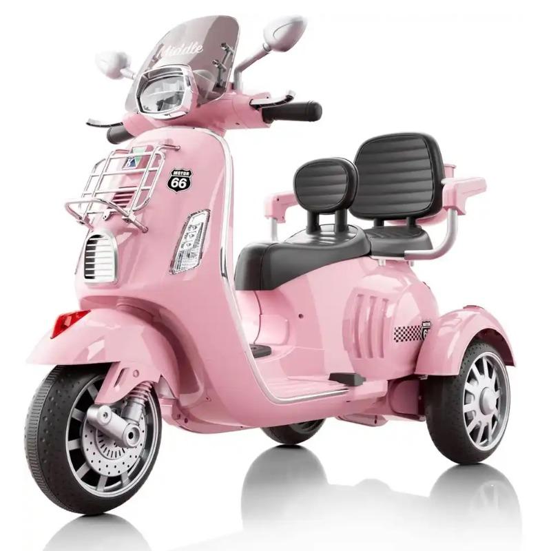 Tobbi Kids Vespa Scooter3 Wheel Battery Ride-On - Pink