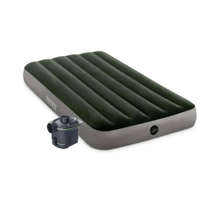 إنتكس - سرير هوائي مزدوج برستيج داوني مع مضخة هواء قطعتين