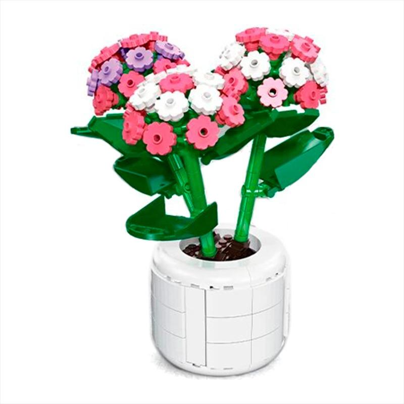 Jie Star Hydrangea Flower Building Blocks - 361 Pcs