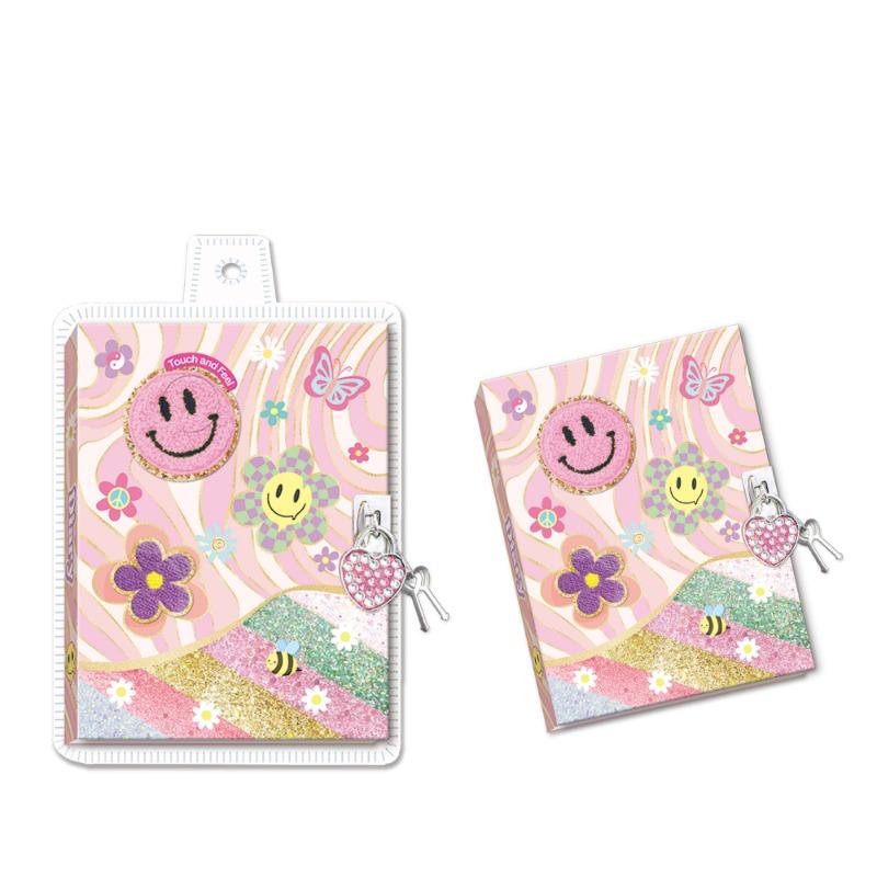 Hot Focus Smiley Flower Secret Diary with Lock