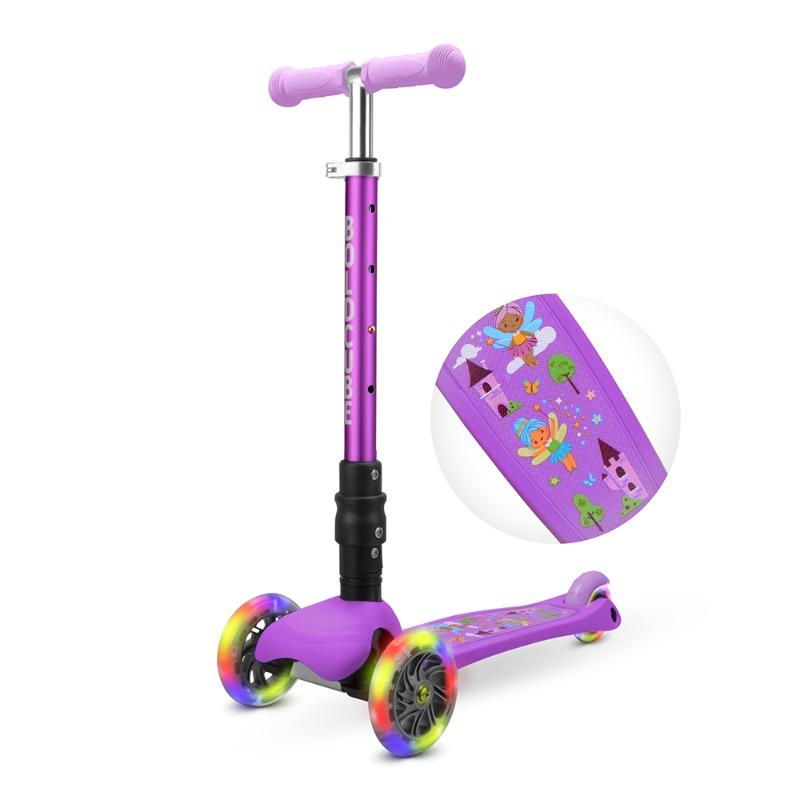 بولد كيوب - سكوتر ثلاثي العجلات قابل للطي لون أرجواني