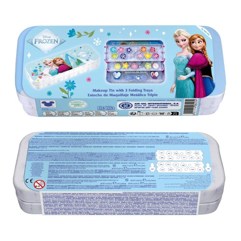 Frozen Makeup Tin with 3 Folding Trays