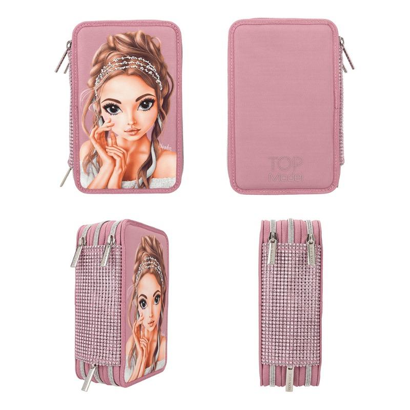 TOPModel Triple Pencil Case Glitter Queen