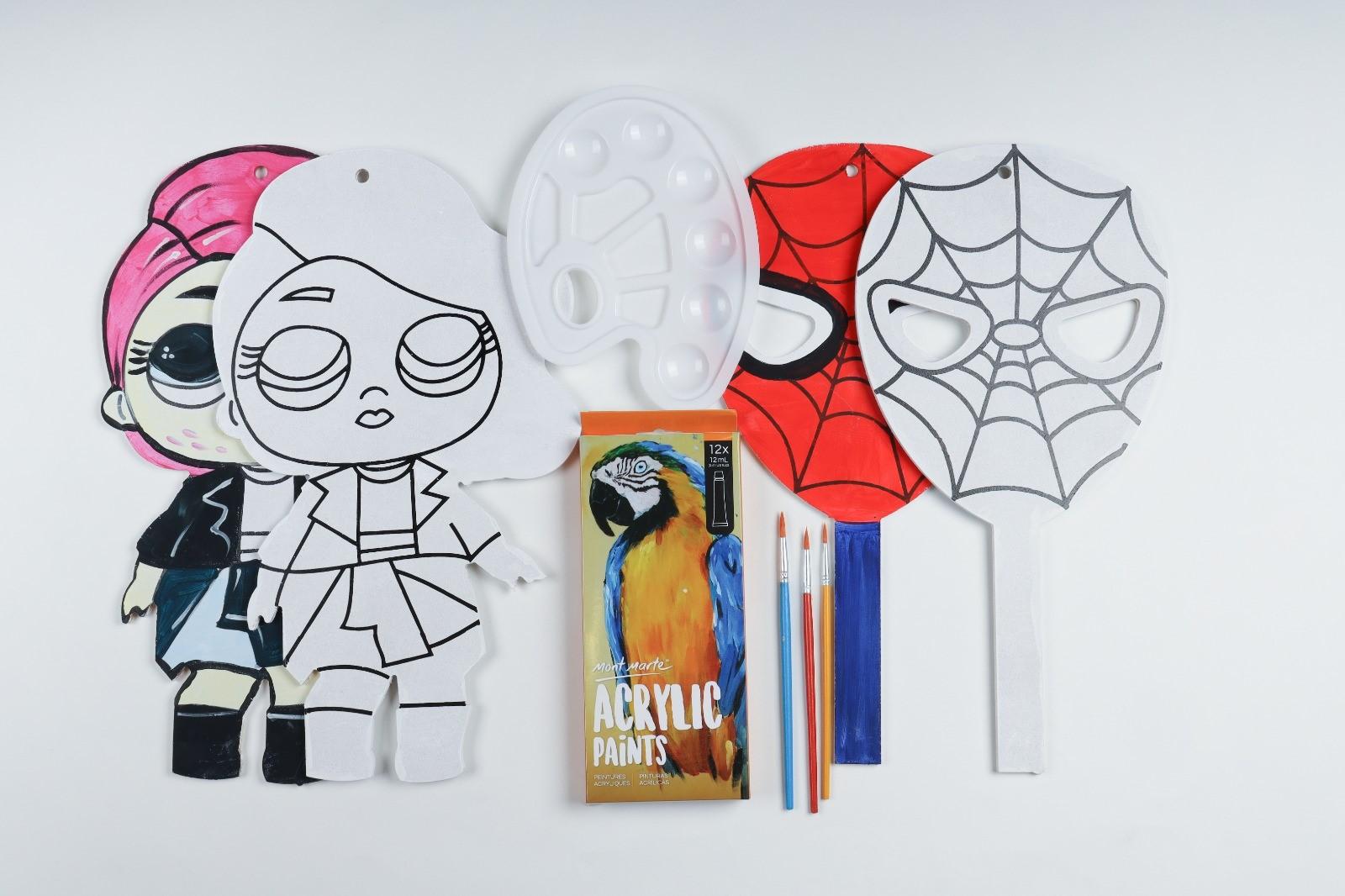 Coloring Box - DIY Wooden Hand Held Mask