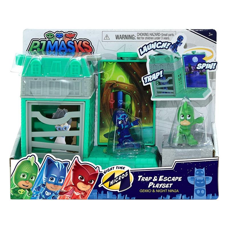 PJ Masks Night Time Micros Trap And Escape - Gekko & Night Ninja