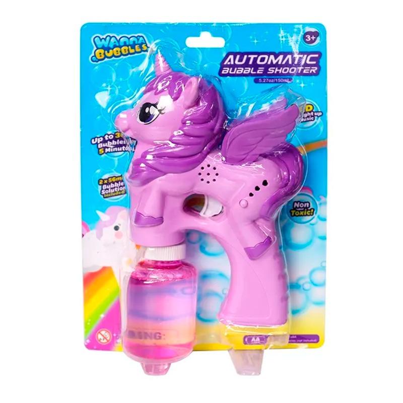 Wanna Bubbles Light And Sound Unicorn Bubble Blaster Pink