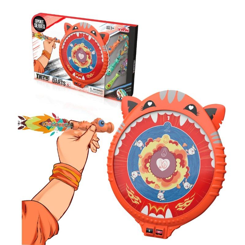 Target Play Set with Tiger Design Darts - Red