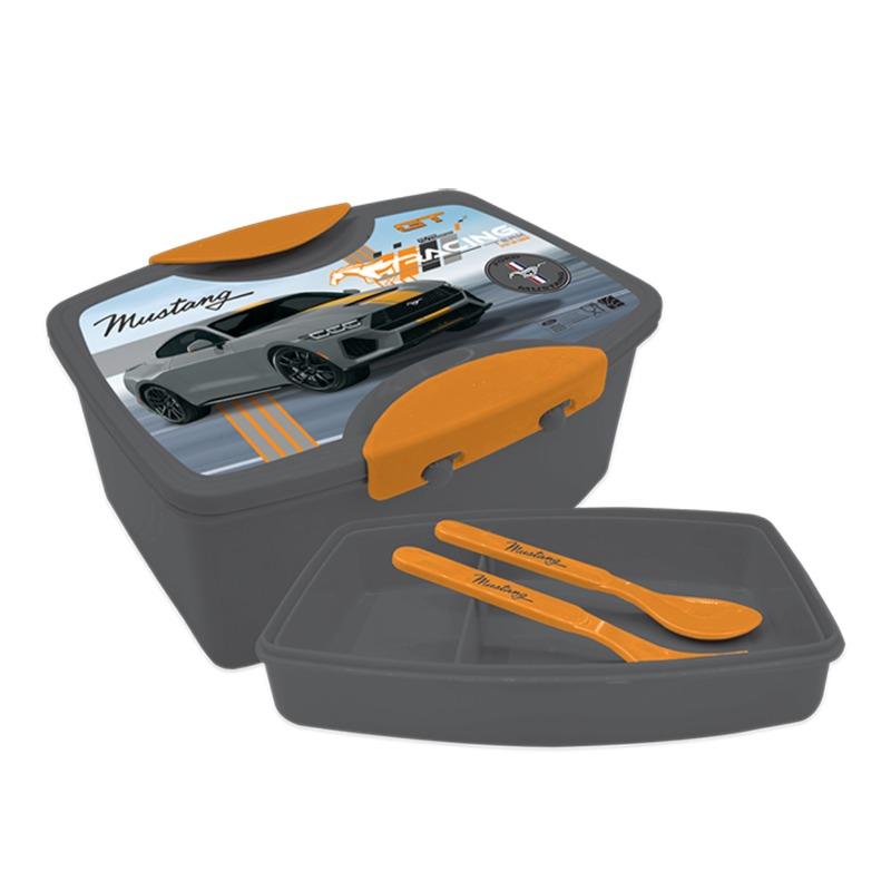 Mustang Lunch Box with Fork And Spoon For Kids