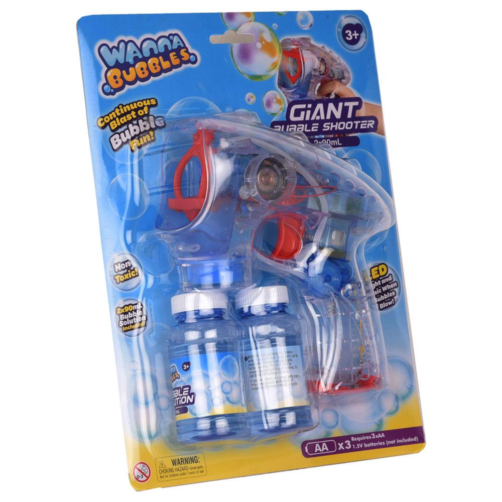 Wanna Bubbles - Light Up Bubble Alien Gun Shooter - Blue