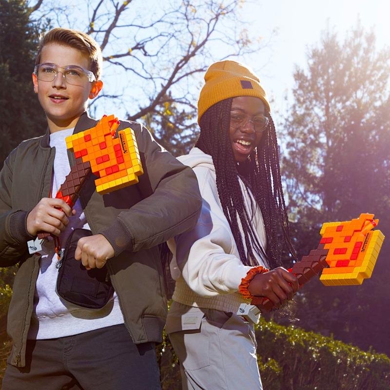 Nerf Minecraft Firebrand Dart Axe with 6 Foam Darts