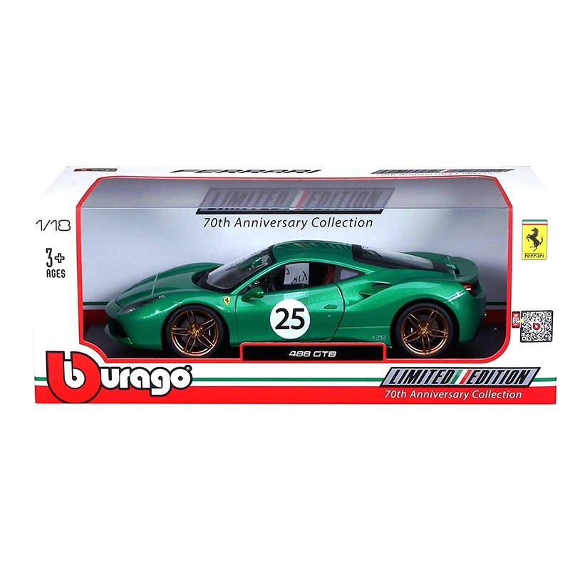 Bburago - Ferrari 488 GTB 70th Anniversary Diecast Model Car