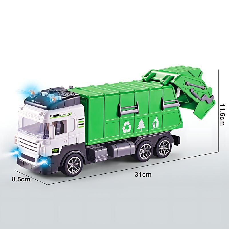 JT Toys R/C Trash Truck With Light and Music - Green