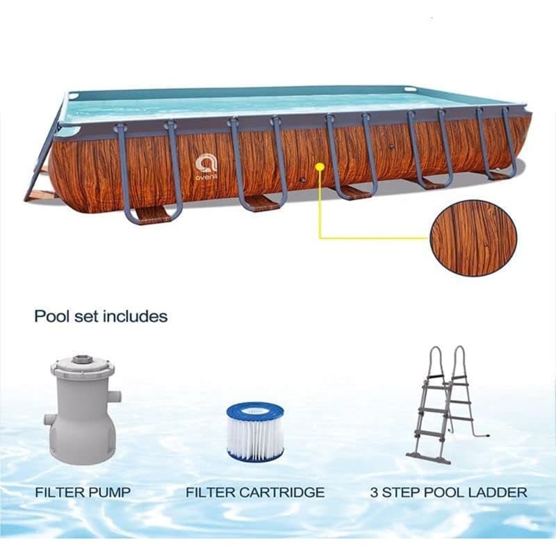 Jilong Avenli Rectangular Steel Frame Pool 2343 Gal