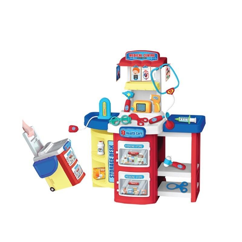 مركز طبي للأطفال 2 في 1 مع مساحة تخزين