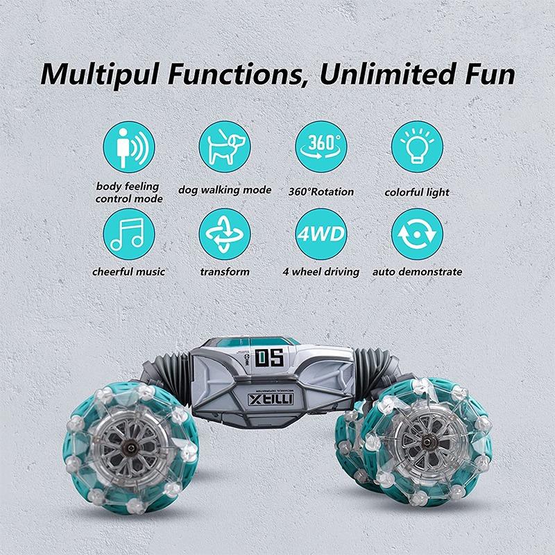 سيارة باوركسترا ستانت بجهاز تحكم عن بعد - لون ازرق