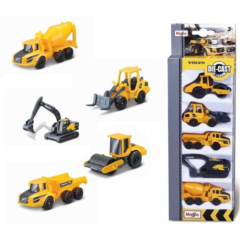 Maisto Volvo Construction Vehicles - 5-Pack