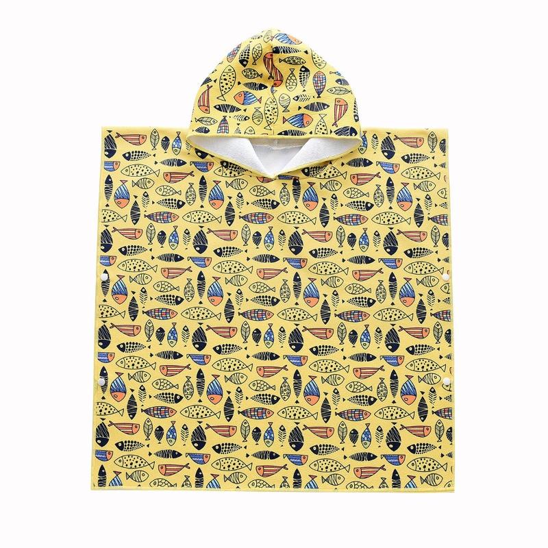 Seashell - Kids Beach Towel Fish Yellow