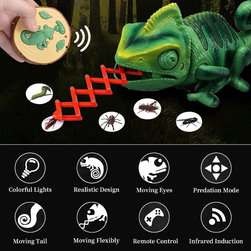 مجسم حرباء بجهاز التحكم عن بعد