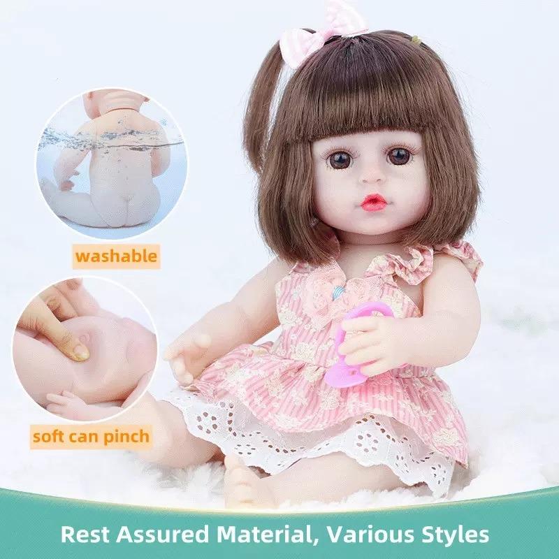 بيبي سويت - دمية الطفلة الرضيعة لباس خوخي مع ملحقات العناية كاملة 38 سم