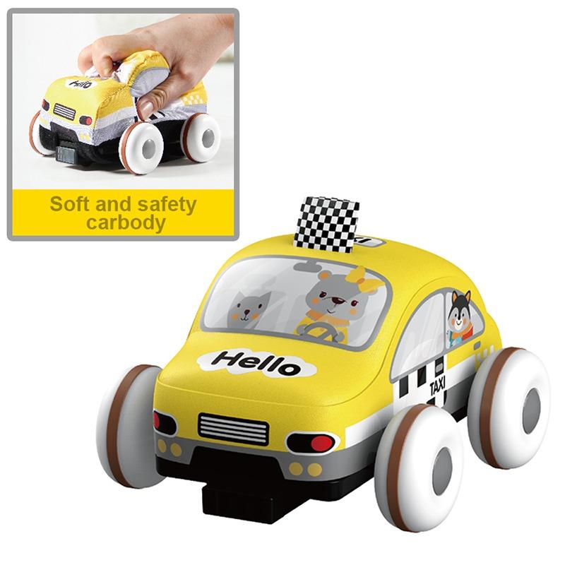 سيارة تاكسي إسفنجية مع عجلة قيادة تعليمية - لون أصفر
