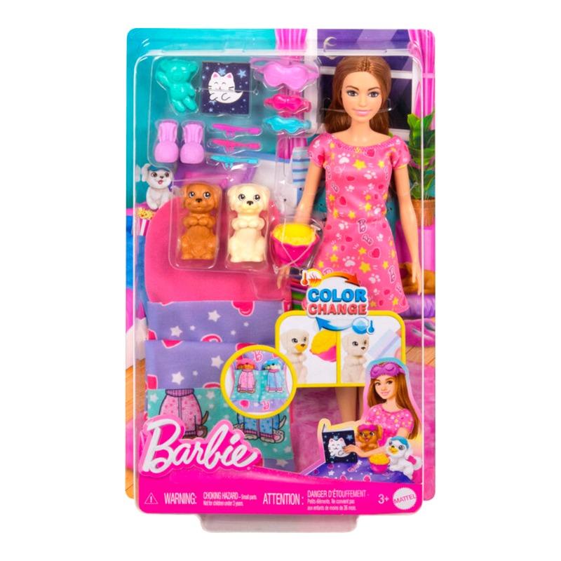 باربي - مجموعة لعب دمية باربي والجرو سلامبر بارتي