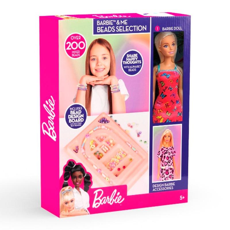 باربي - مجموعة صناعة مجوهرات الخرز الملون مع دمية باربي