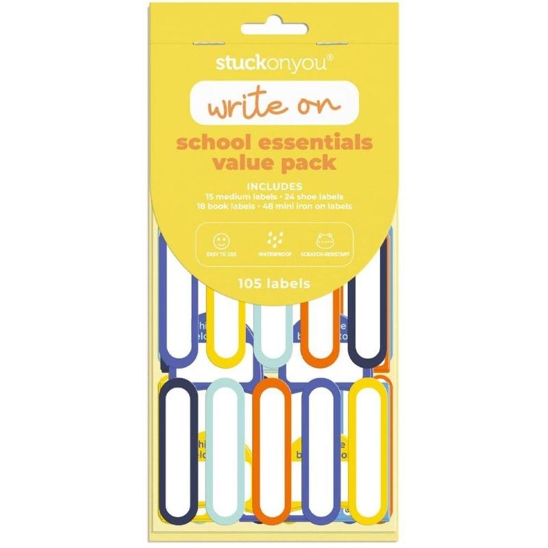 Stuck on You School Write on Labels Essentials Value Pack Neutral 105 Labels