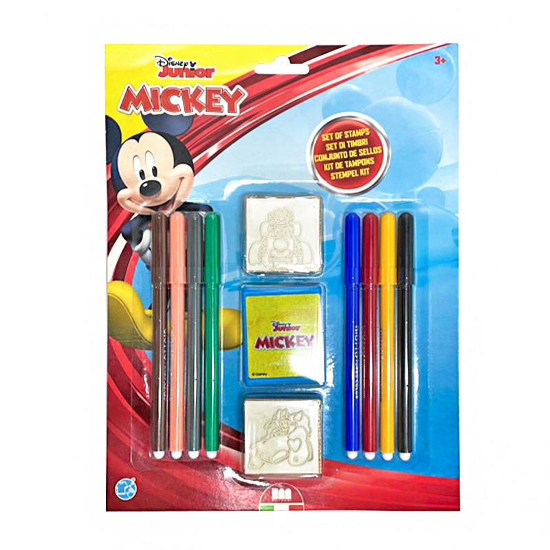 Mickey Mouse Stamps And Color markers Set