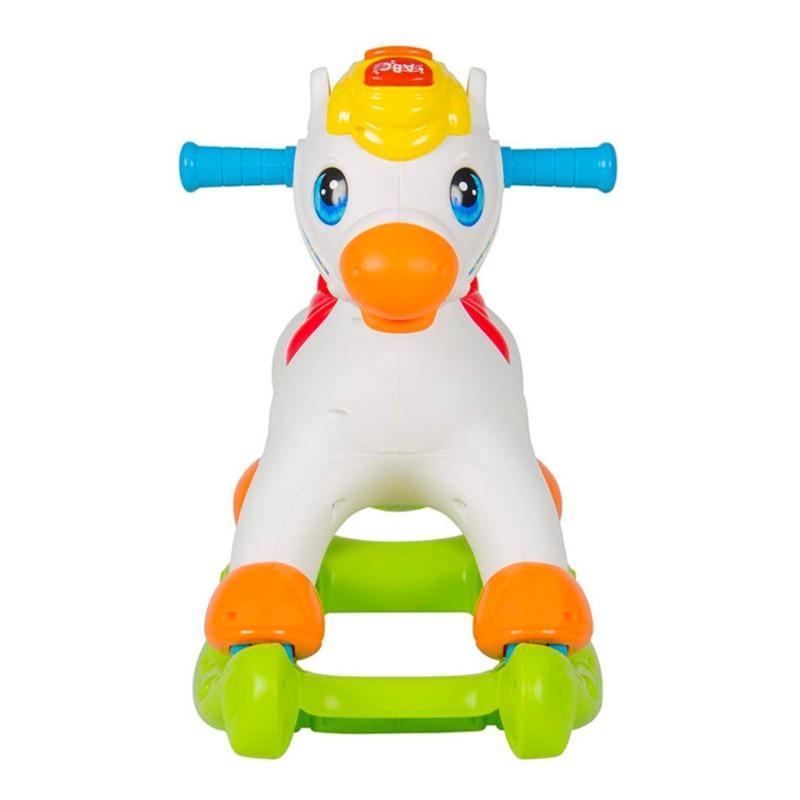 مهرة الهز والركوب 2 في 1 - لون أبيض