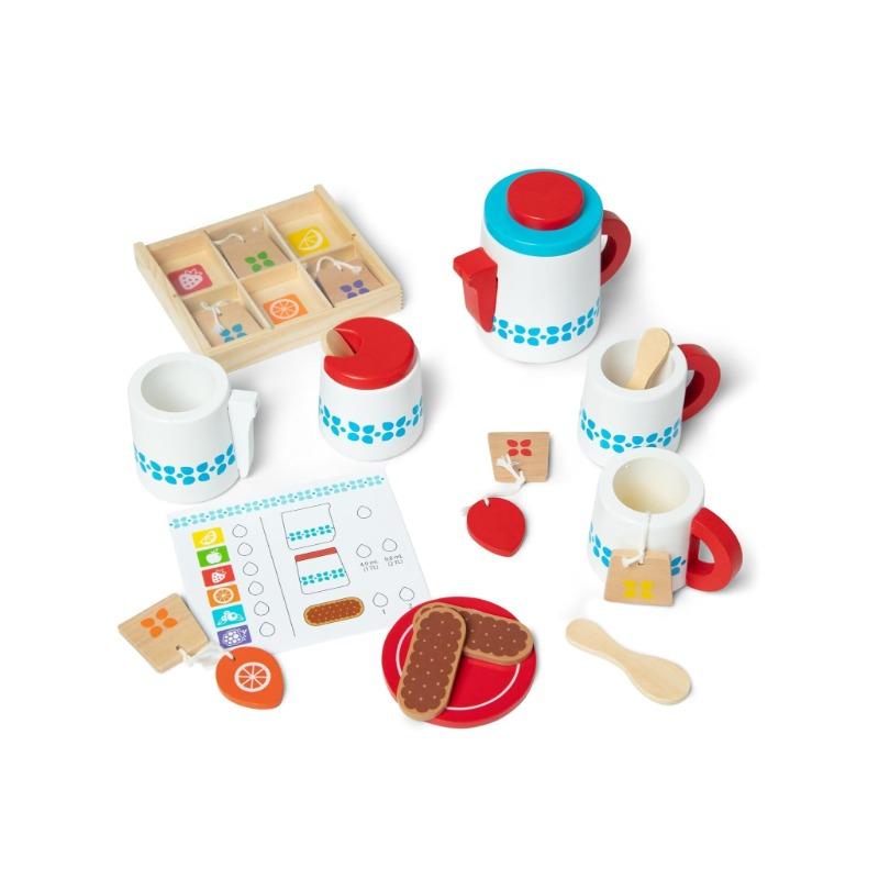 Melissa and Doug Wooden Steep And Serve Tea Set