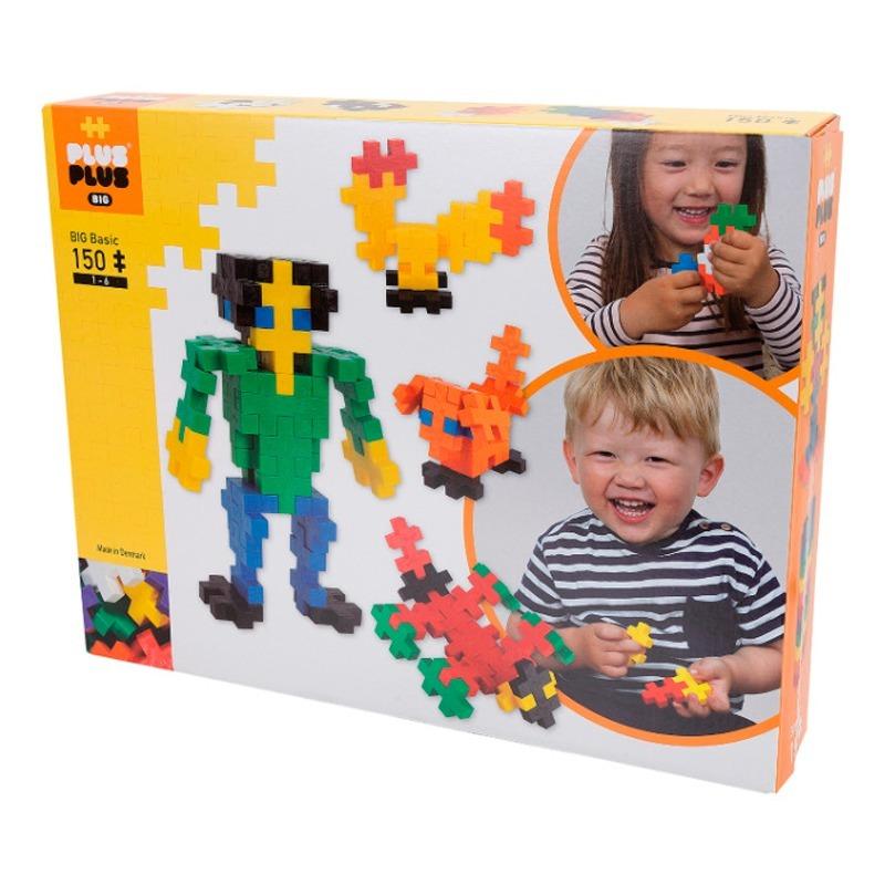 Little Builder Bundle (Plus-Plus BIG Building Set + Frank Match It Puzzle)