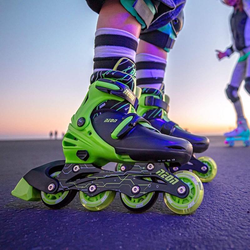 Yvolution Green Neon Combo Skates - Size 34-37