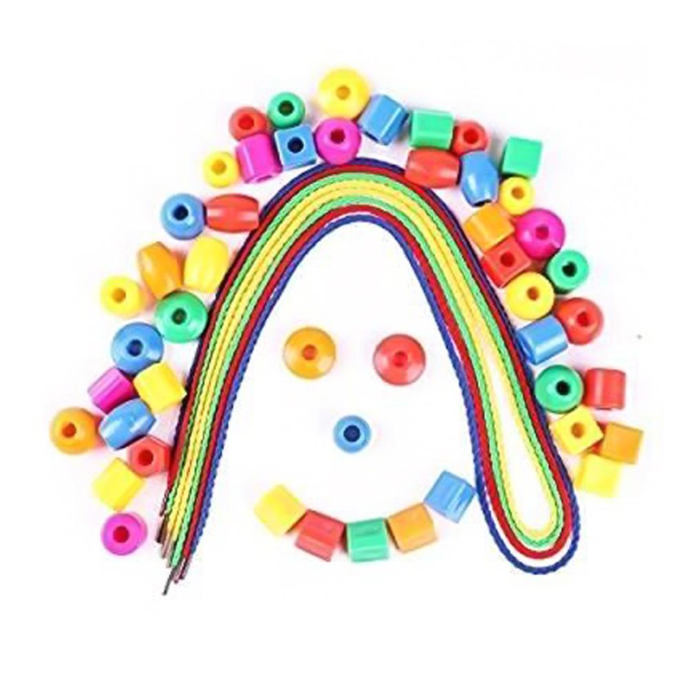 VIGA Giant Wooden Lacing Beads 30 Pcs