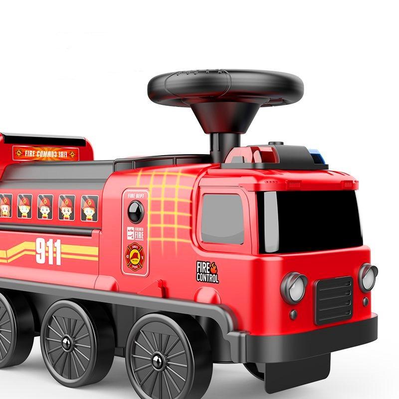 Dearbong 2 In 1 Electric Fire Truck Ride On Car