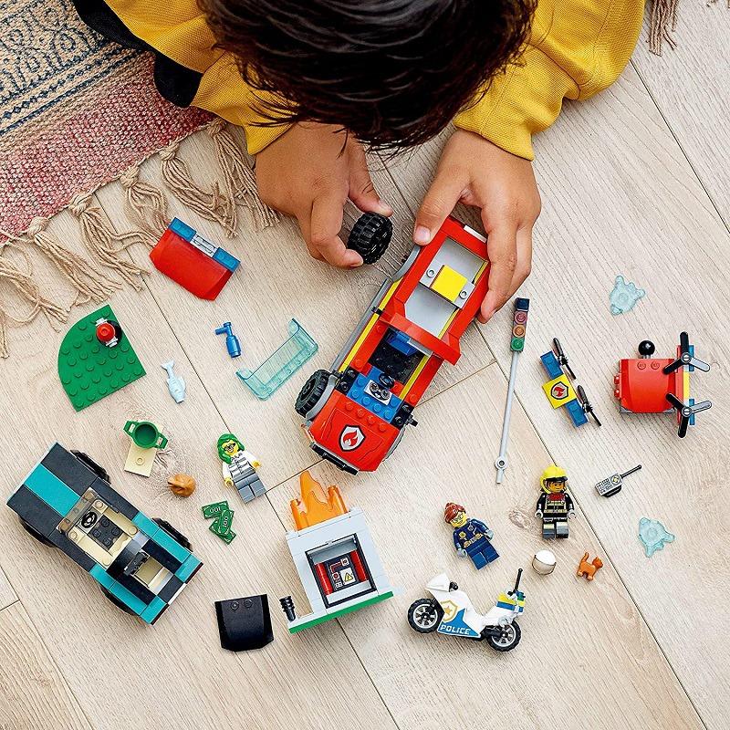 ليجو سيتي - مجموعة بناء شاحنة الإطفاء وسيارة الشرطة